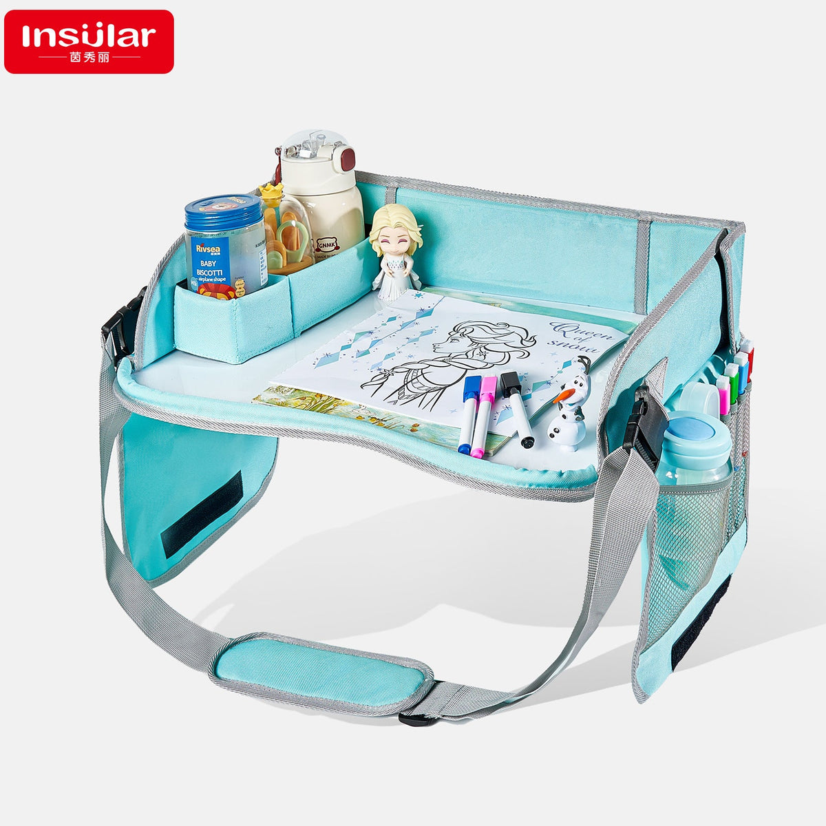 Yinmei children's portable travel car drawing board wiping children's drawing board car whiteboard drawing board tray - image 3