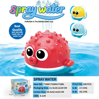 Automatic induction whale water ball toy frog crab octopus rotating water ball swimming baby bath toy - image 1