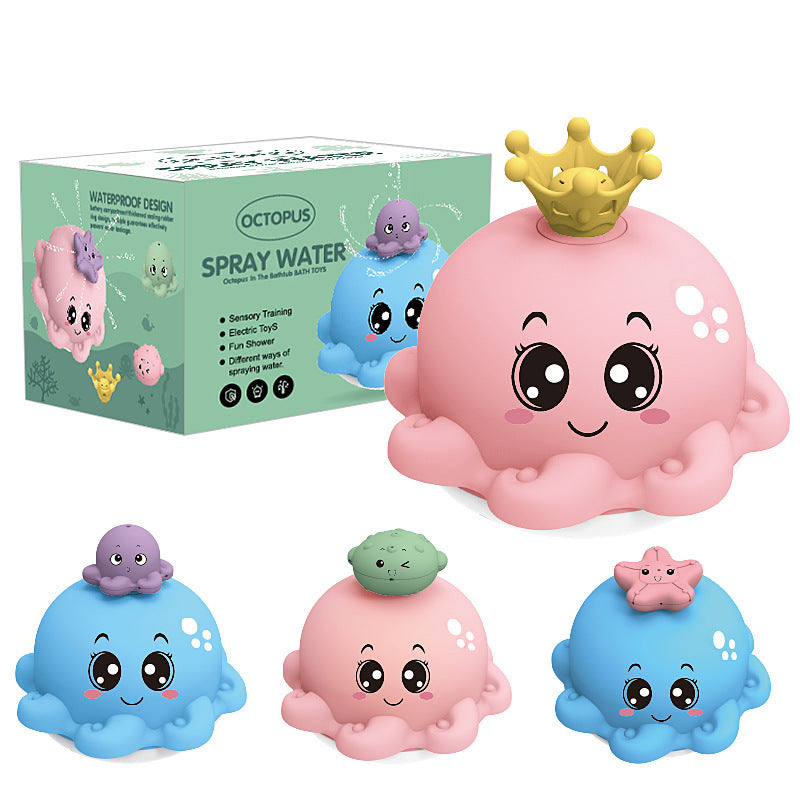 Automatic induction whale water ball toy frog crab octopus rotating water ball swimming baby bath toy - image 4