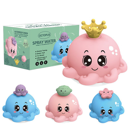 Automatic induction whale water ball toy frog crab octopus rotating water ball swimming baby bath toy - image 4