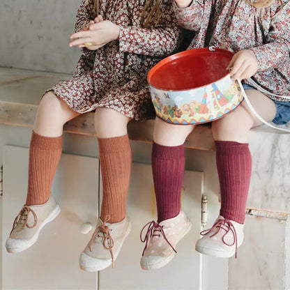 Spanish Kidsren's Socks Pit Socks Plain Mid-Length Socks Ins Popular Baby Socks Student Socks Sports Socks - image 3