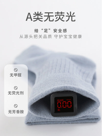 Newborn baby baby socks loose mouth boneless boys and girls middle and older children students college style white mid-calf socks - image 4