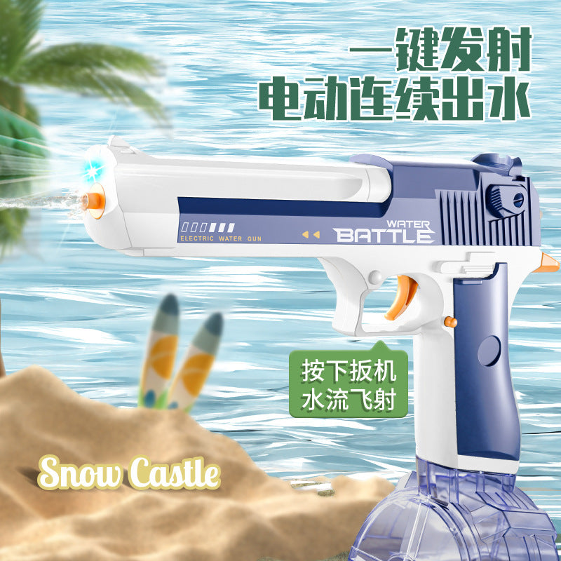 2024 Cross-Border Children's Summer Lighting Fully Automatic Burst Rechargeable Electric Water Gun Glock Boy Water Toy - image 2