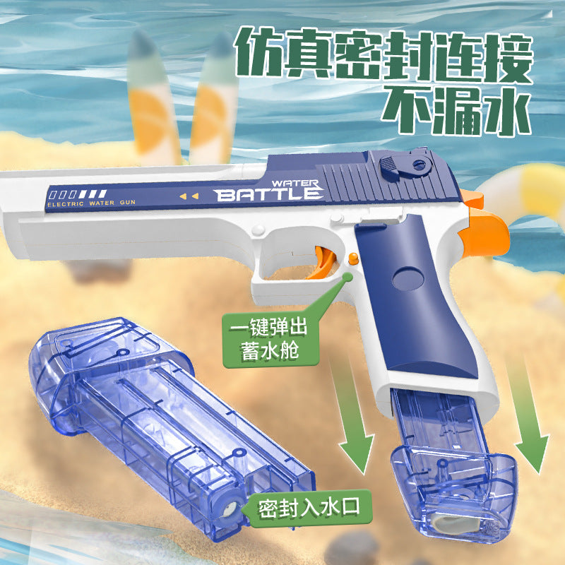 2024 Cross-Border Children's Summer Lighting Fully Automatic Burst Rechargeable Electric Water Gun Glock Boy Water Toy - image 3