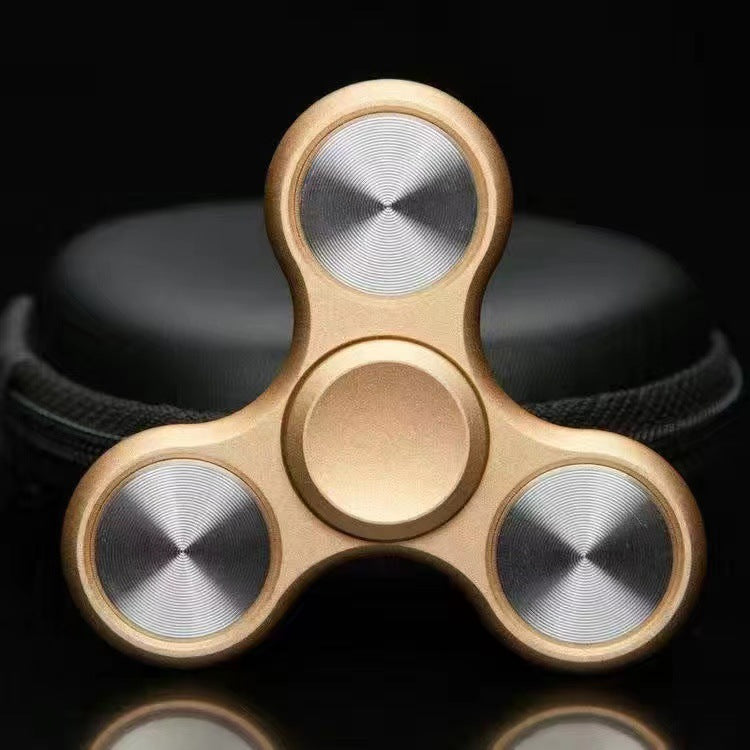 Fidget Spinner Leakage Aluminum Alloy Finger Spinner Stainless Steel Large Three-yuan Magic Decompression Rotating Toy - image 3