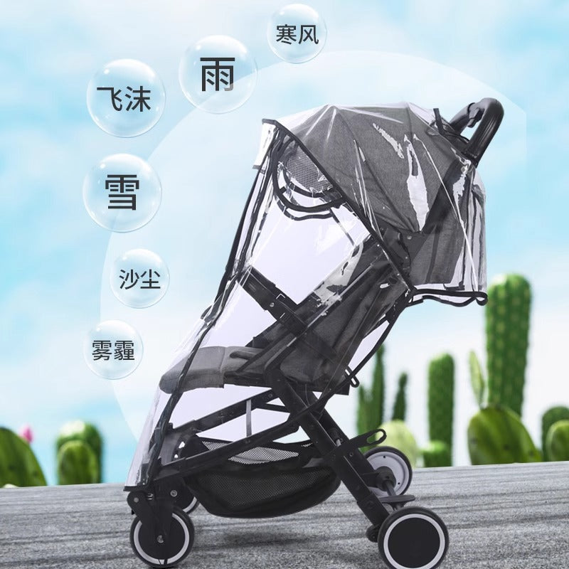 Beipesi stroller rain cover stroller windproof rain cover children baby dust-proof canopy walking baby artifact raincoat - image 2