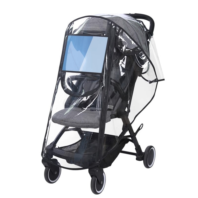Beipesi stroller rain cover stroller windproof rain cover children baby dust-proof canopy walking baby artifact raincoat - image 5