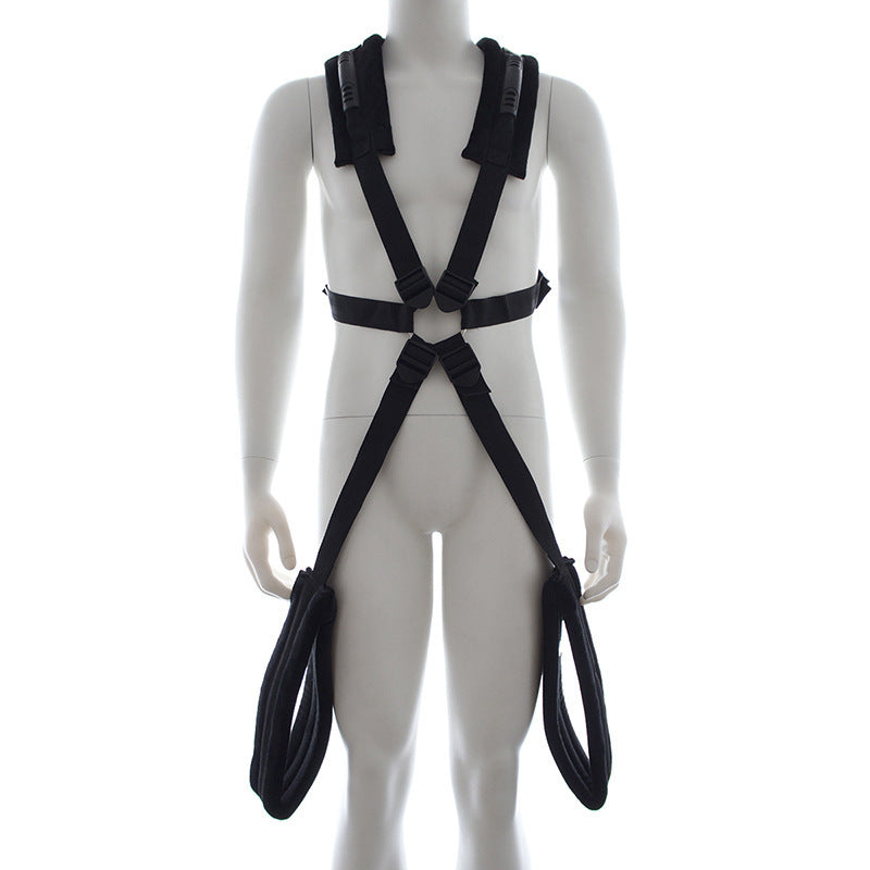 Adult sexy backpack men and women hug each other alternative sex products toy posture help labor-saving with swing - image 3