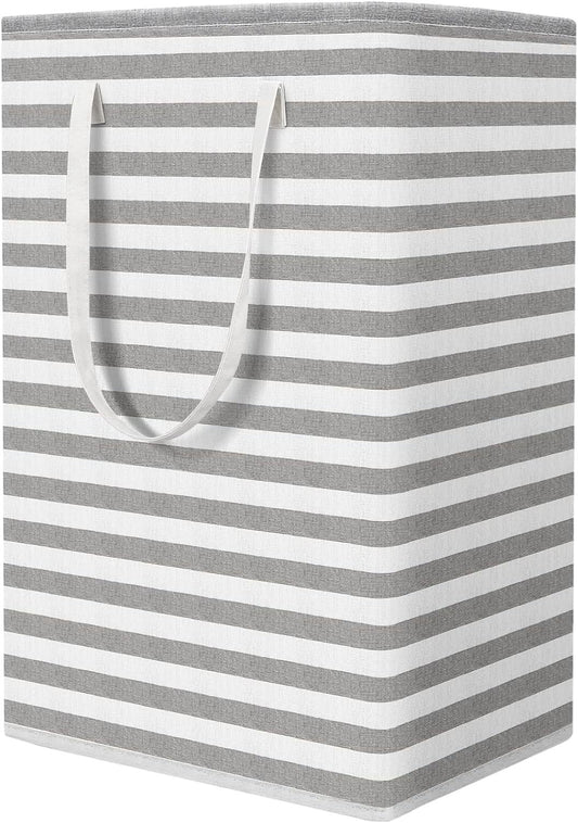Cross-border Amazon folding moisture-proof striped laundry basket home laundry basket storage basket clothing toy storage basket - image 2