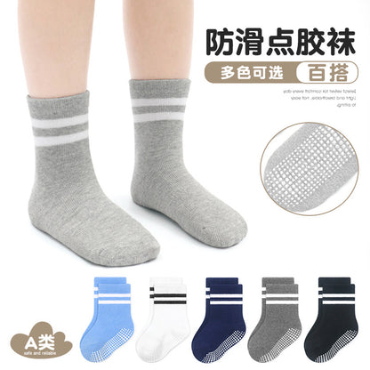 Children's floor socks dispensing non-slip baby cotton socks summer mesh children's socks home socks 1-12 years old middle and big children - image 1