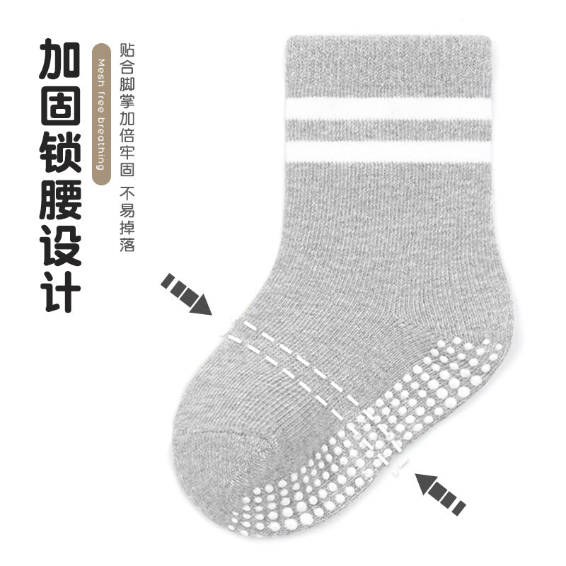 Children's floor socks dispensing non-slip baby cotton socks summer mesh children's socks home socks 1-12 years old middle and big children - image 4