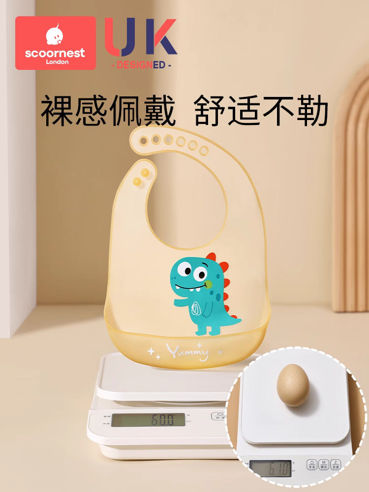 Keyao Baby Dinner Bib Waterproof Silicone Food Supplementary Food Super Soft Baby Portable Children's Bib Anti-dirty Artifact - image 2