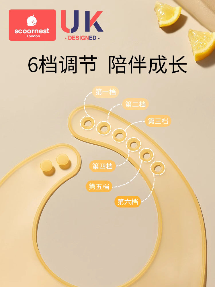 Keyao Baby Dinner Bib Waterproof Silicone Food Supplementary Food Super Soft Baby Portable Children's Bib Anti-dirty Artifact - image 5