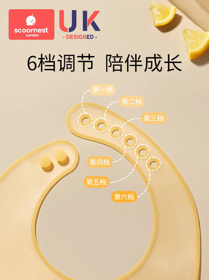 Keyao Baby Dinner Bib Waterproof Silicone Food Supplementary Food Super Soft Baby Portable Children's Bib Anti-dirty Artifact - image 5