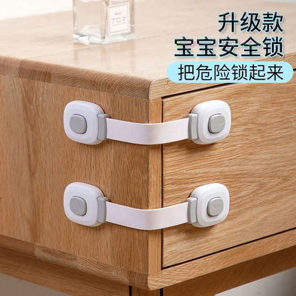 Children's safety lock protective drawer lock baby anti-pinch hand multi-functional baby anti-open refrigerator cabinet cabinet door lock - image 2