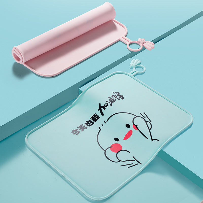 Food Grade Silicone Placemat baby children waterproof non-slip insulation mat easy to clean Primary School students lunch dining cloth - image 3