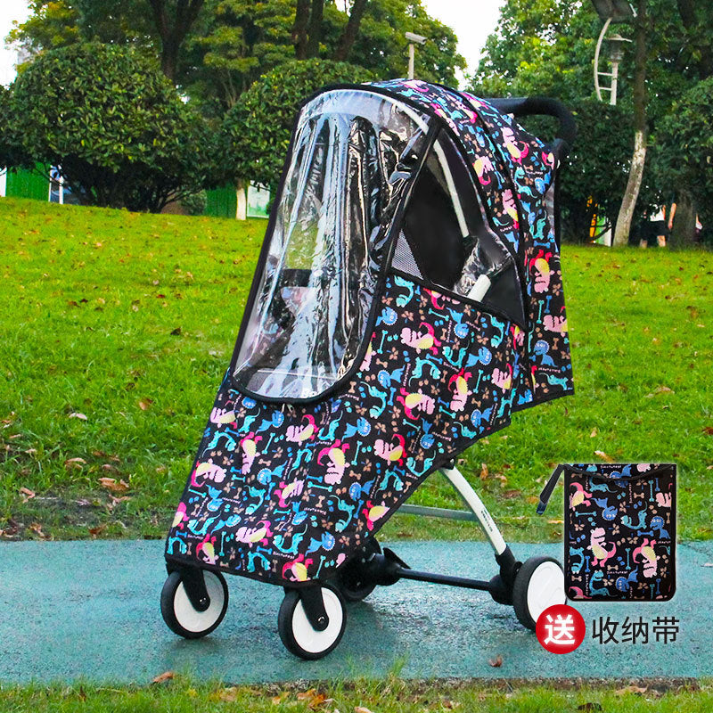 Baby Stroller Rain Cover, Children's Stroller Umbrella, Stroller Windproof and Warm Cover, Baby Stroller Winter Raincoat - image 1