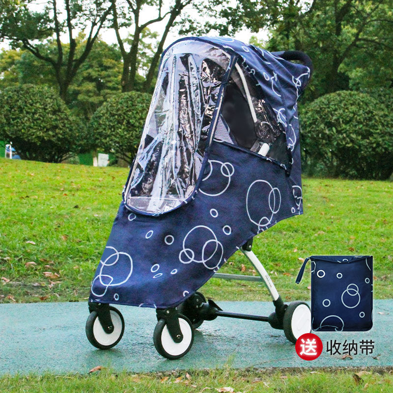 Baby Stroller Rain Cover, Children's Stroller Umbrella, Stroller Windproof and Warm Cover, Baby Stroller Winter Raincoat - image 2