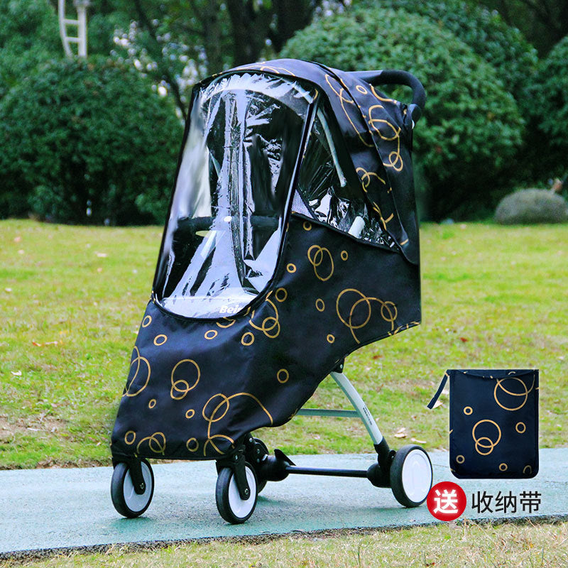 Baby Stroller Rain Cover, Children's Stroller Umbrella, Stroller Windproof and Warm Cover, Baby Stroller Winter Raincoat - image 3
