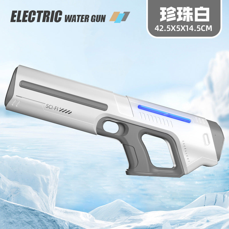 New Cross-Border High-End Cool Electric Continuous Water Gun with Large Capacity, Children's Water Toy for Water Fights, Light-Up Water Gun - image 4