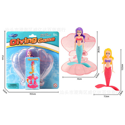 New Cross-border Summer Diving Toy Children's Swimming Pool Training Play Water Black Short Hair Luminous Swivel Mermaid Snake - image 2