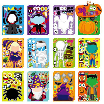 Cross Border Halloween Toy Game Stickers Cartoon Children Stickers Halloween Party Activities Gift Decoration Stickers - image 1