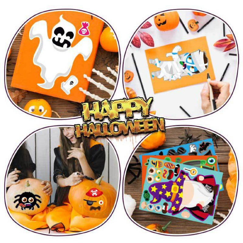 Cross Border Halloween Toy Game Stickers Cartoon Children Stickers Halloween Party Activities Gift Decoration Stickers - image 5