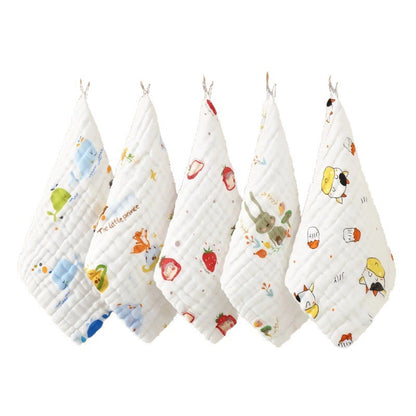 Baby Square Towel 6-Layer Cotton High-Density Seersucker Towel Baby Saliva Towel Super Soft Newborn Baby Saliva Towel - image 5