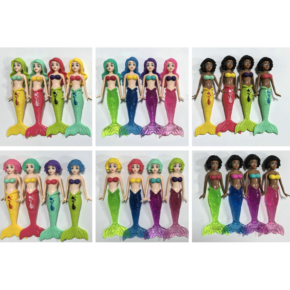 Cross-Border Diving Toys Mermaid Swimming Pool Training Ring Memory Diving Torpedo Children's Toy Set Mermaid - image 1