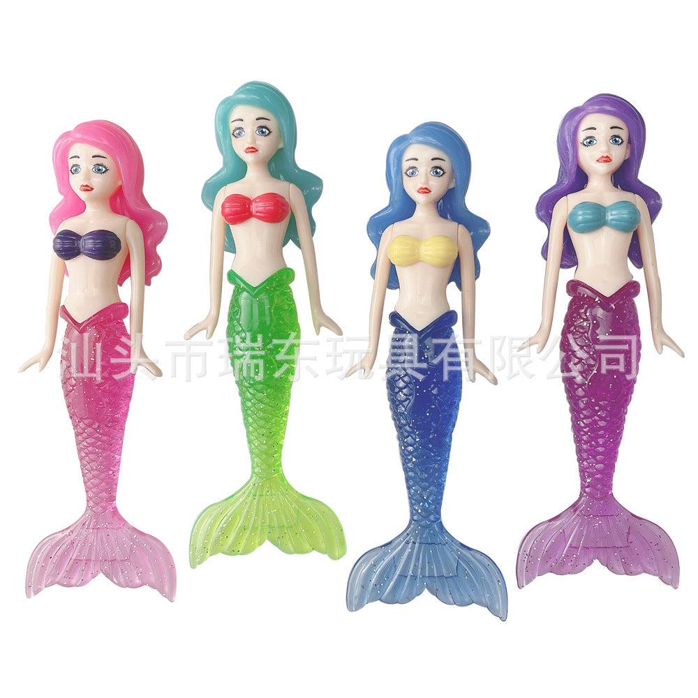 Cross-Border Diving Toys Mermaid Swimming Pool Training Ring Memory Diving Torpedo Children's Toy Set Mermaid - image 2