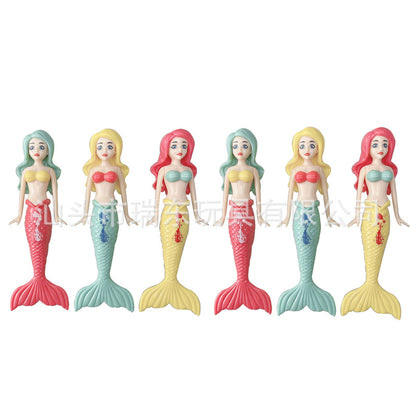 Cross-Border Diving Toys Mermaid Swimming Pool Training Ring Memory Diving Torpedo Children's Toy Set Mermaid - image 3