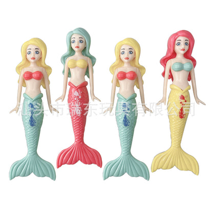 Cross-Border Diving Toys Mermaid Swimming Pool Training Ring Memory Diving Torpedo Children's Toy Set Mermaid - image 5