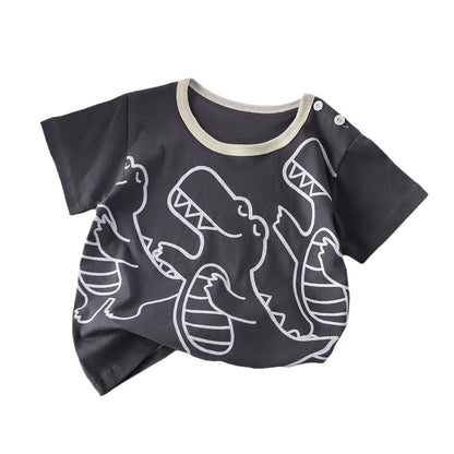 New T-shirt cotton girls short sleeve summer baby Class A half sleeve baby children's sweat-absorbent children's clothing a generation of hair - image 5