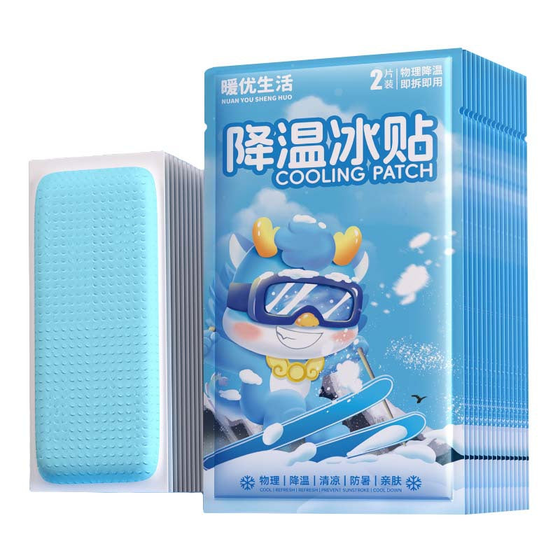 Cold paste manufacturers wholesale cooling paste fever cross-border military training cool ice paste English cartoon baby ice paste - image 5