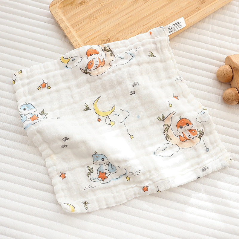 [affordable] six layers of 30x 30cm cotton small square gauze baby soft bubble cotton saliva towel - image 2