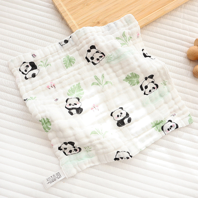 [affordable] six layers of 30x 30cm cotton small square gauze baby soft bubble cotton saliva towel - image 3