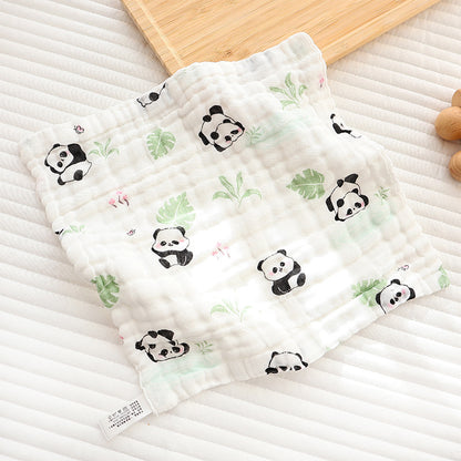 [affordable] six layers of 30x 30cm cotton small square gauze baby soft bubble cotton saliva towel - image 3