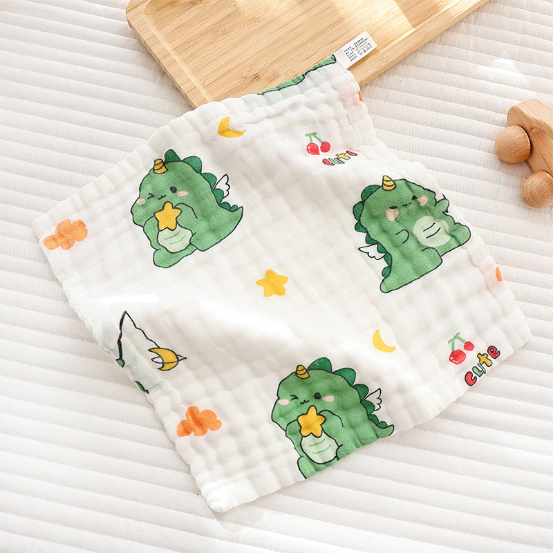 [affordable] six layers of 30x 30cm cotton small square gauze baby soft bubble cotton saliva towel - image 4