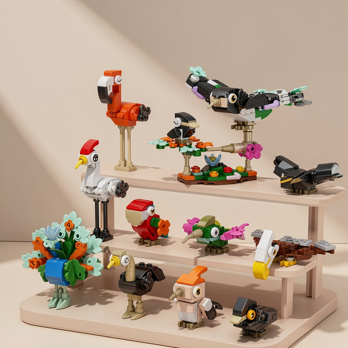 Cubepaws animal-themed assembled building blocks toy with birds, animals, insects, and seabed themes - view 2