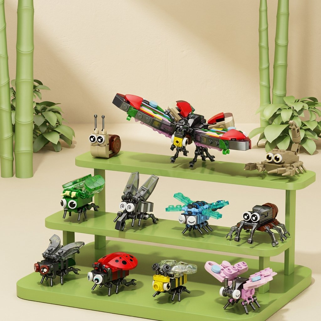 Cubepaws animal-themed assembled building blocks toy with birds, animals, insects, and seabed themes - view 3