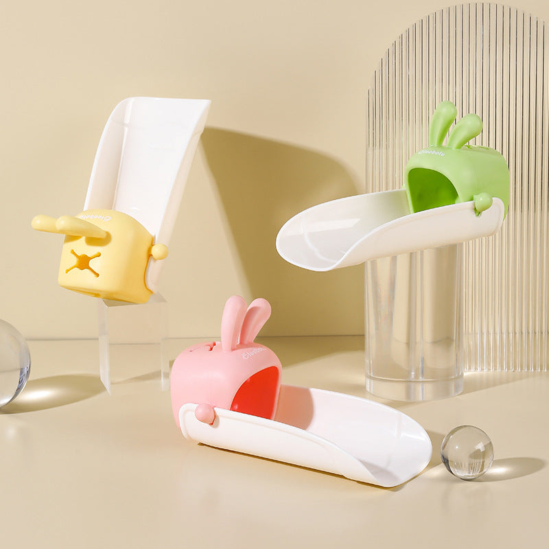 Faucet extender baby hand washing cute cartoon children's universal silicone extension extension switch splash-proof artifact - image 1
