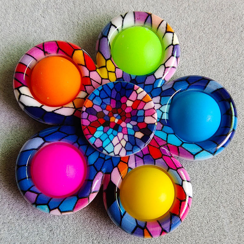 Cross-border explosions Amazon fingertip gyro bubble music finger pressure decompression toy POP fingertip bubble gyro - image 3