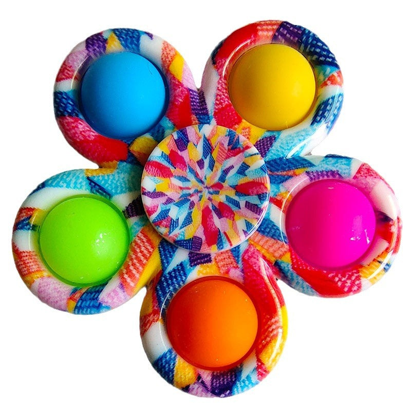 Cross-border explosions Amazon fingertip gyro bubble music finger pressure decompression toy POP fingertip bubble gyro - image 5