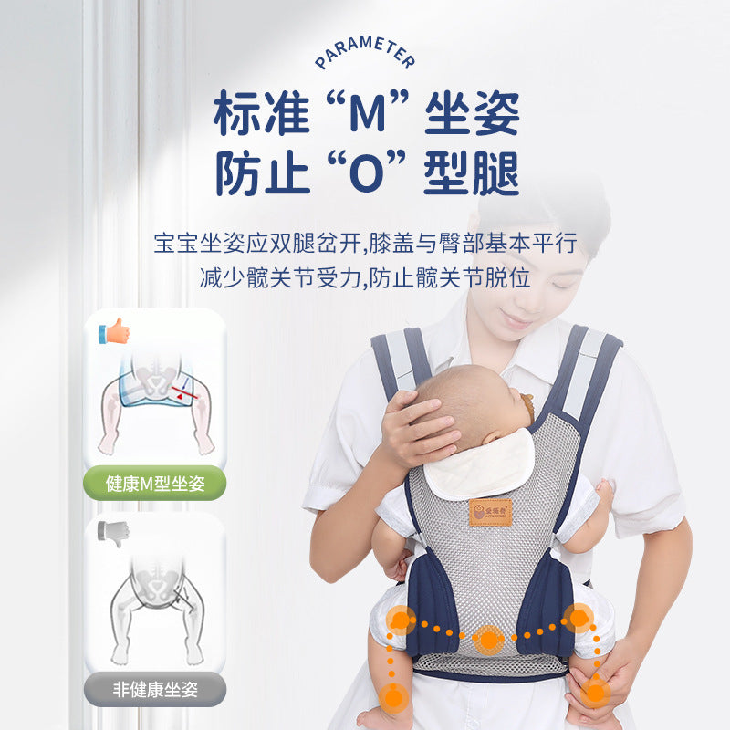 Strap Baby Front Hug Newborn Baby Lightweight Four Seasons Multifunctional Front and Rear Dual Use Baby Hug Artifact Free Hands - image 3