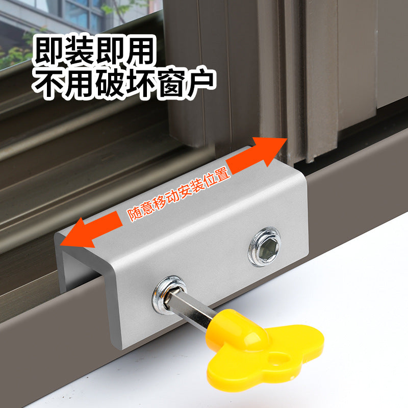 Window Lock Invisible Screen Window Anti-Opening No-Drill Mobile Door Child-Proof Thickened Window Safety Anti-Theft Fixer - image 4