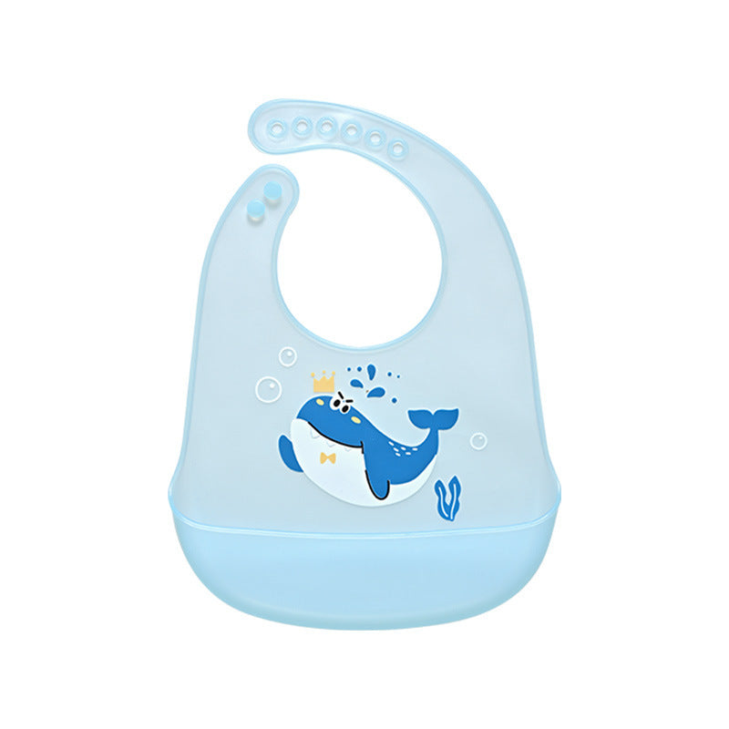 Waterproof Silicone Baby Feeding Bib Soft Infant Solid Food Bib