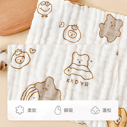 Slipper towel cotton gauze baby towel newborn high density bubble gauze wash face children's towel square towel factory wholesale - image 4
