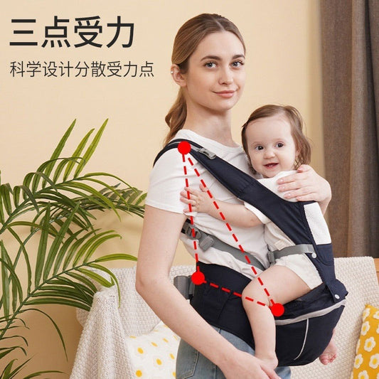 Baby slings waist stool can be used to store baby waist stool horizontal holding type front and rear dual-use shoulder holding baby artifact mother and baby supplies - image 2