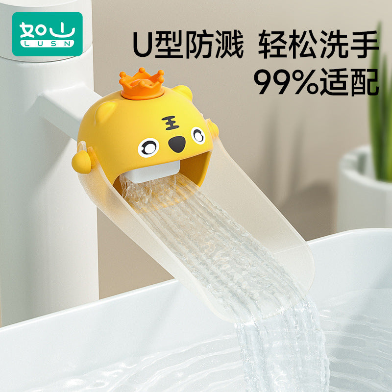 Rushan children's faucet extender baby hand washing silicone extension extension splash-proof artifact cute universal - image 1