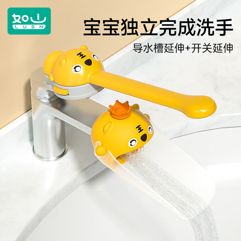 Rushan children's faucet extender baby hand washing silicone extension extension splash-proof artifact cute universal - image 2